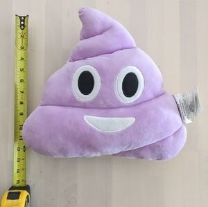 Purple Poop Emoji Pillow
